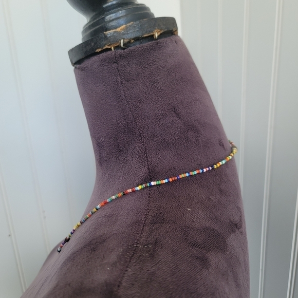 Colorful Beads Strand String Beaded Choker Necklace Jewelry Women Gift  22" - Picture 3 of 7